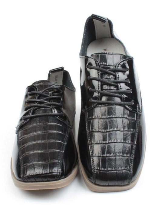 03-PDXL69-1 BLACK Полуботинки женские (натуральная кожа) - Фабричный китай фото 14