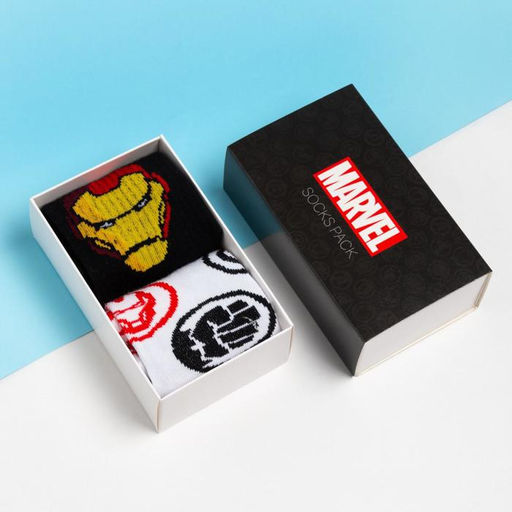 Цена за 2 шт. Набор носков "MARVEL", Мстители, 2 пары, 23-25 см