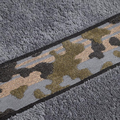 Полотенце махровое Love Life «Милитари» 70×130 см, цв. графит, 100% хлопок, 360 г/м²