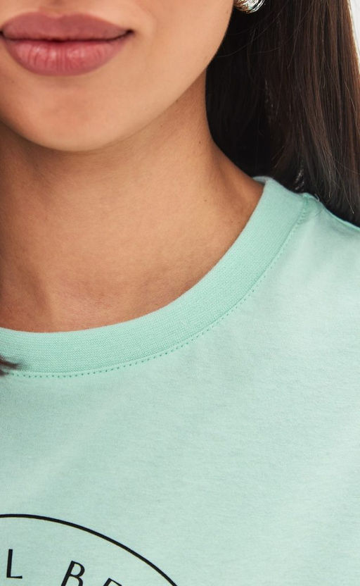 Футболка женская с принтом F312-03-771 ментоловая - Fine joyce фото 7