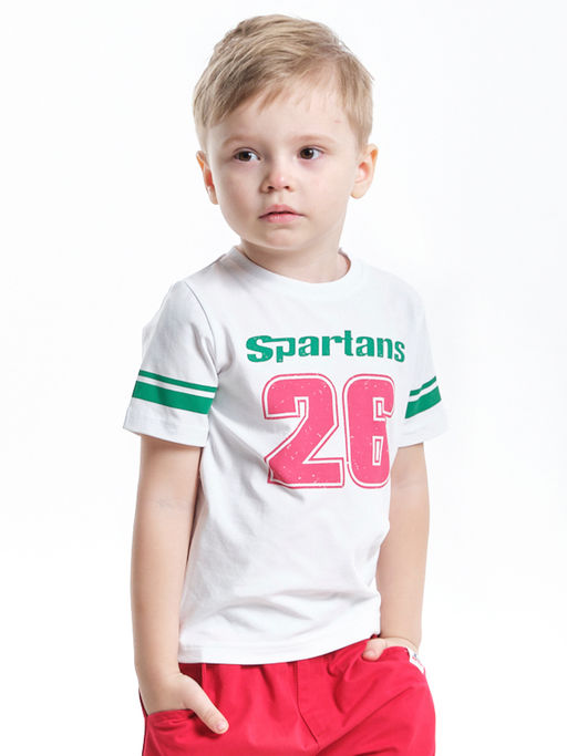 Футболка для мальчика UD 0188 белый - Mini maxi фото 3