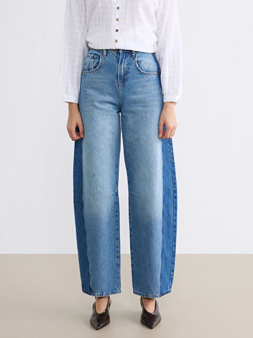 Barrel Fit Kad?n Jean Pantolon