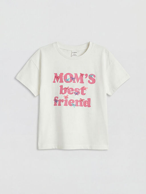 Bisiklet Yaka Nak??l? K?z ?ocuk Ti??rt