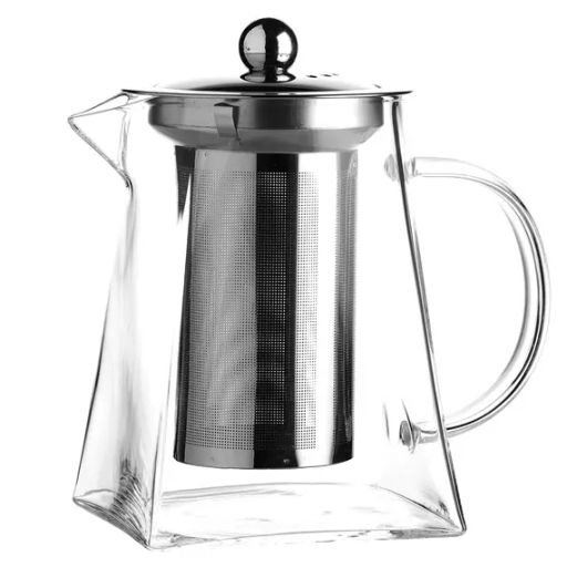 Чайник Квадро, квадратное дно, стекло 850 мл  - BESTCOFFEE фото 2