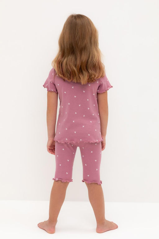 К 1632/пепельная роза,мини листики пижама для дев