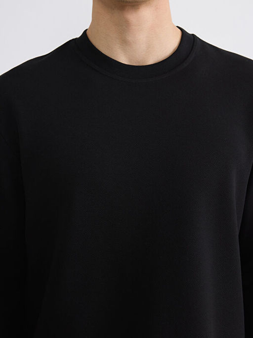 Bisiklet Yaka Erkek Sweatshirt