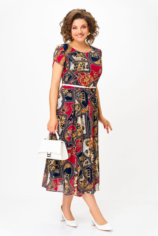 Платье Swallow 843.4 сине-бело-красный принт фото 6