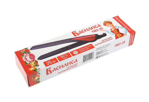 Щипцы для выпрямления волос ВАСИЛИСА ПВ2-25 с керам. покрытием мощ. 25 Вт