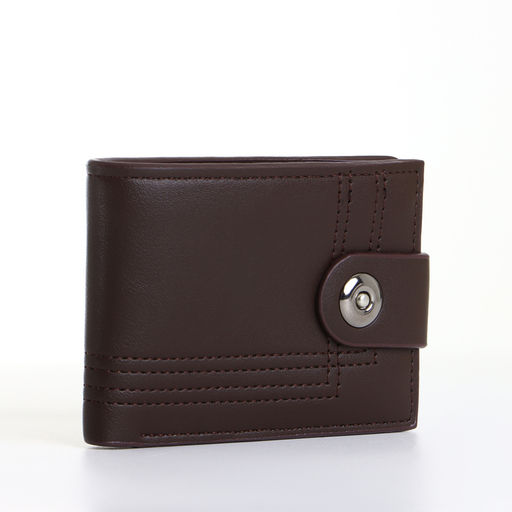 Портмоне мужское на магните, коричневое