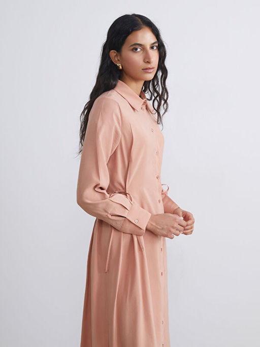 Modal Kar???ml? G?mlek Elbise