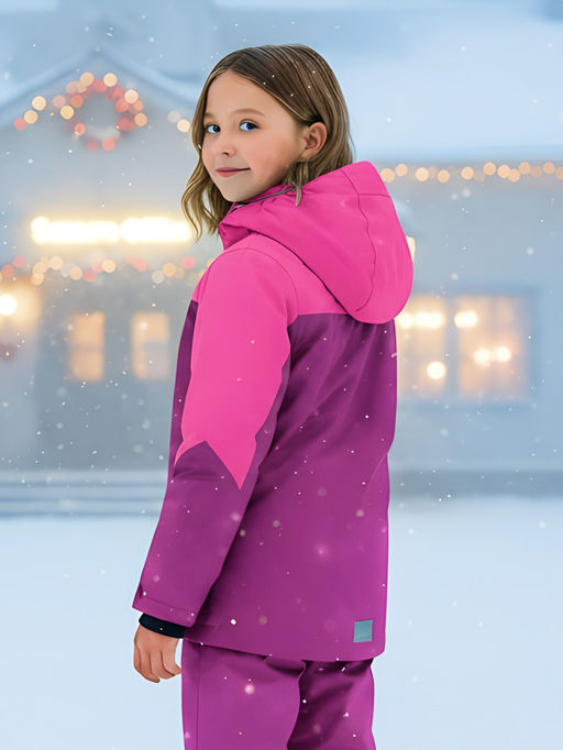 Горнолыжный костюм зимний для девочки розового цвета 9432R - Valianly фото 6