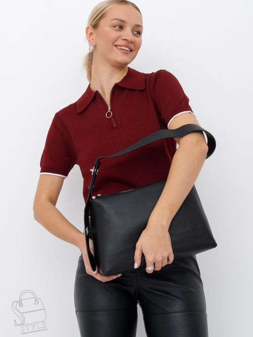 Сумка женская кожаная 8017-2S black Velina Fabbiano-Safenta