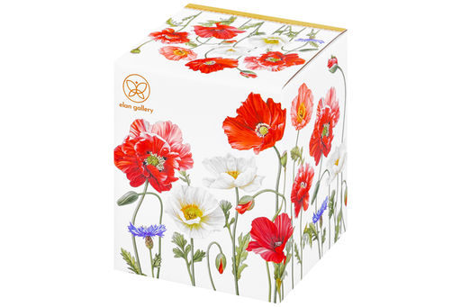 Банка д/хранения 650 мл 10*10*12,5 см Маки с деревянной крышкой с силикон.уплотн. NEW BONE CHINA - Elan gallery фото 14