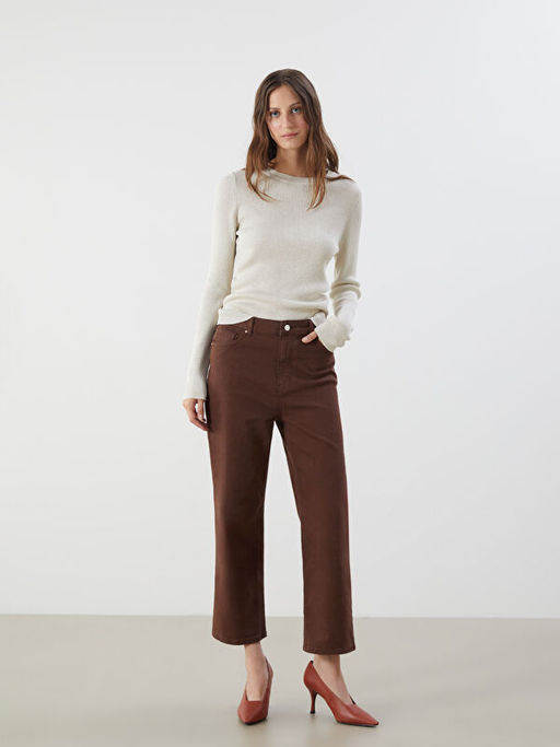 Bisiklet Yaka Kad?n Triko Kazak