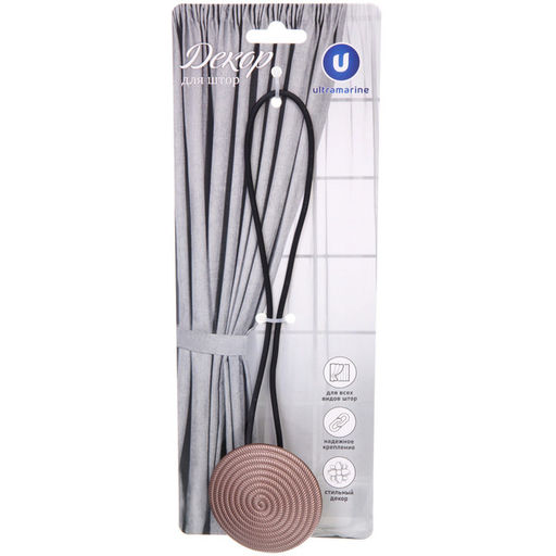 Подхват для штор на магните "Галактика шоколадный" 6см S1741