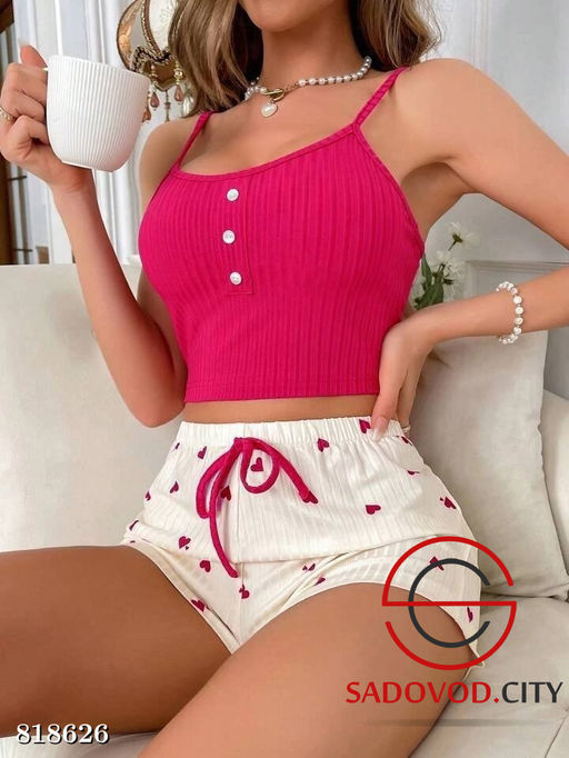 Пижама с шортами женская