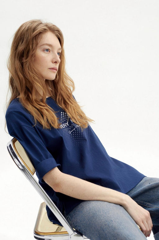 ЕВТ 3271/чернильный фуфайка жен