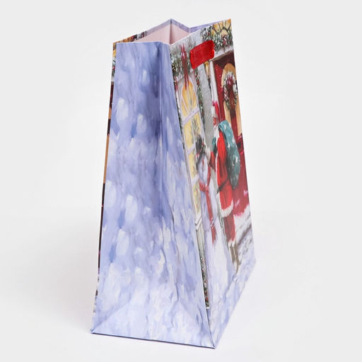 Цена за 2 шт. Пакет подарочный новогодний ламинированный Снеговик с Сантой,18?23?10 см