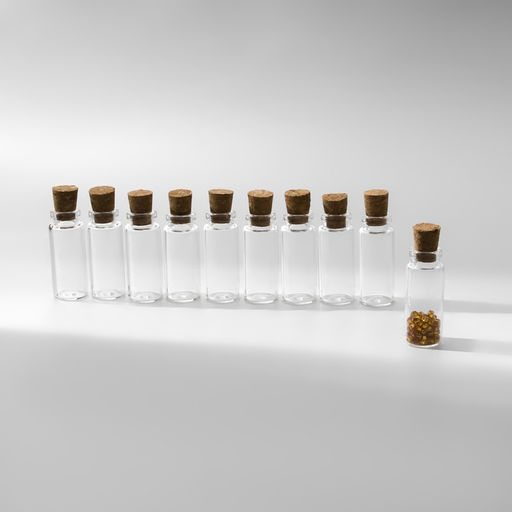 Баночки для хранения бисера, d=1.2×3 см, 10 шт.