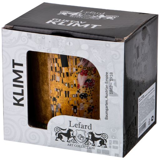 КРУЖКА LEFARD ПОЦЕЛУЙ (Г. КЛИМТ) 420 МЛ ЗОЛОТАЯ (КОР=36ШТ.)  фото 2