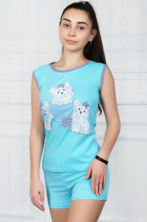 Арт. 3301 Пижама с шортами 42-52 (6 шт) Цвет:ассорти - Калинка фото 3