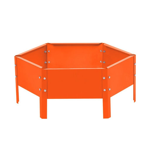 Клумба оцинкованная, d=60 см, высота бортика 15 см, оранжевая, Greengo фото 9