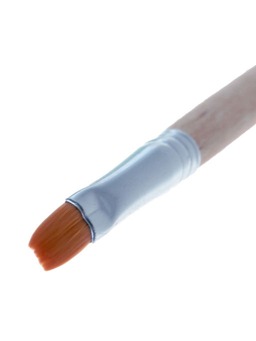 Цена за 10 шт. Кисть для рисования, нейлон, № 8, плоская, деревянная ручка, международный размер