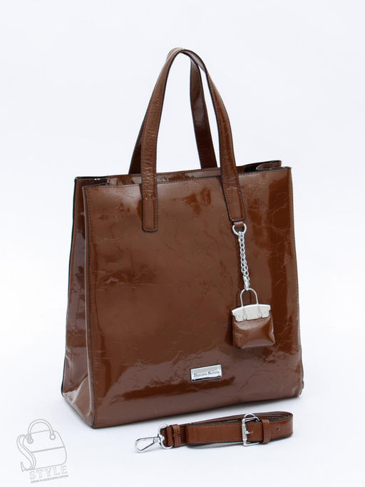 Сумка женская кожаная 91147SP brown Velina Fabbaino-Safenta в Новосибирске