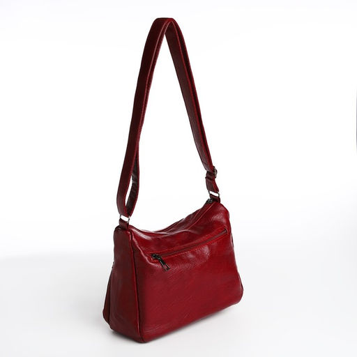 Сумка-мешок на молнии, цвет бордовый - Simaland фото 2