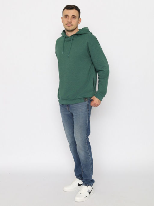 CRB wear/CWSM 60315-18 Толстовка мужская,зеленый меланж/Ex.Cherubino  фото 2