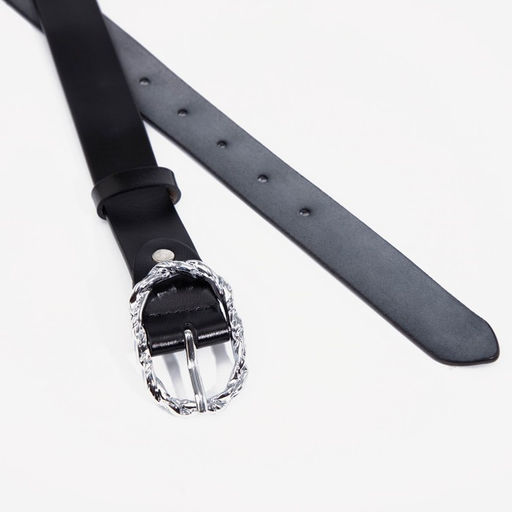 Ремень женский, ширина 3 см, винт, пряжка металл, цвет чёрный - Simaland фото 2