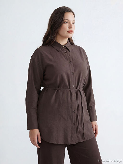 Ba?lama Detayl? Kad?n G?mlek Tunik