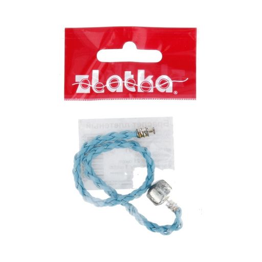 Zlatka Браслет плетеный RBL-01 21 см 5 шт СК/Распродажа №06 голубой  фото 4