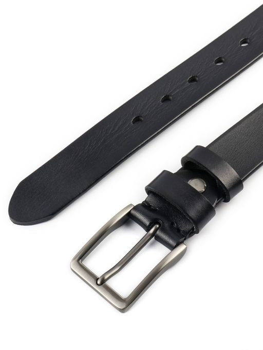 Мужской кожаный ремень Dierhoff ДРК 3053/3-35 Черный - Sergio valentini фото 9