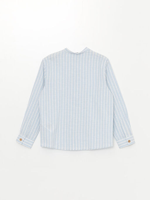 Hakim Yaka Keten Kar???ml? Erkek ?ocuk G?mlek