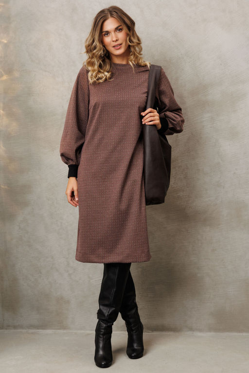 Платье Gizart 7385 серо-бордовый  фото 7