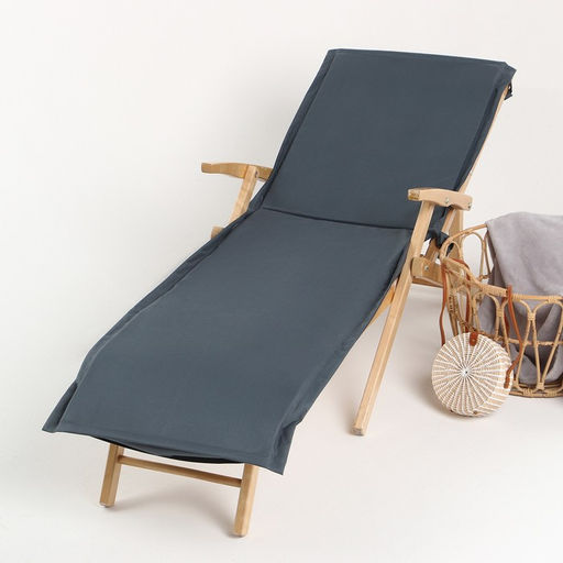 Подушка на шезлонг Этель 55×190+2 см, цвет графитовый, оксфорд с ВМГО, 100% полиэстер