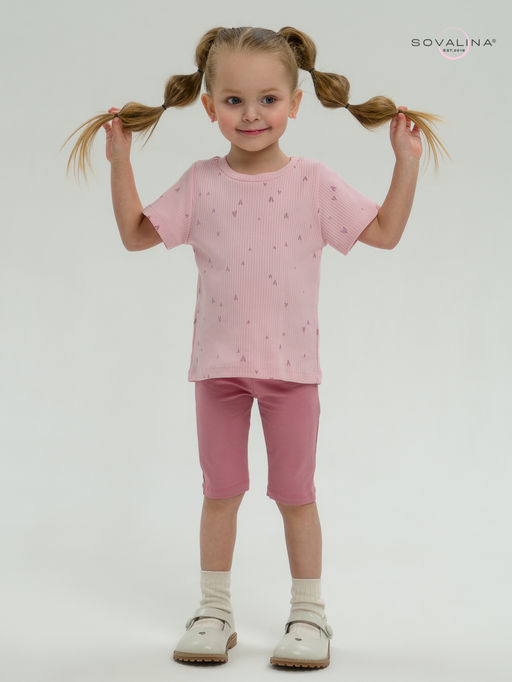 Костюм Актив лиловые сердечки-сухая роза - Sovalina фото 2