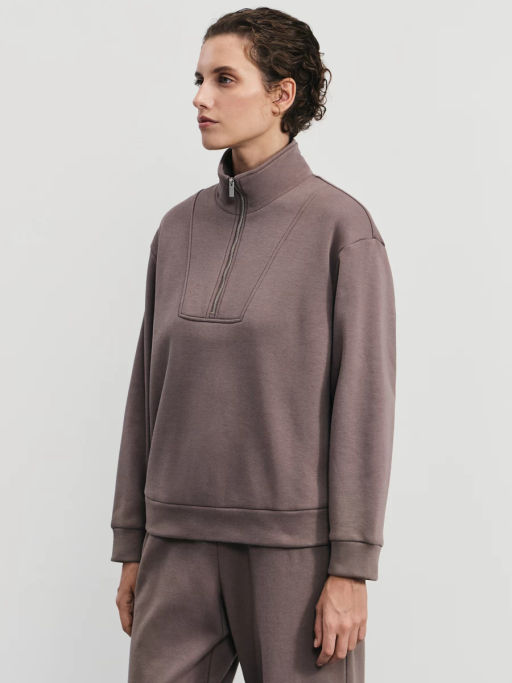 Свитшот на молнии с воротником / Zarina фото 4