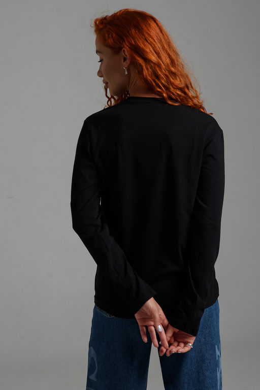 8544 Футболка с длинным рукавом женская (фольга)