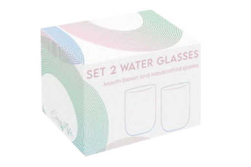 Набор стаканов для воды Rainbow, зелёный, 0,39 л, 2 шт - Easy life фото 2