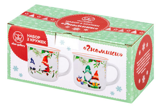 Набор 2 кружек 400 мл 12,5*9,5*8,8 см Гномики, фарфор NEW BONE CHINA - Elan gallery фото 8