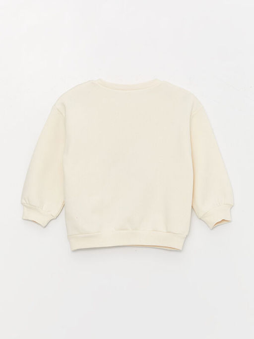 Bisiklet Yaka Uzun Kollu Bask?l? K?z Bebek Sweatshirt - Waikiki фото 2