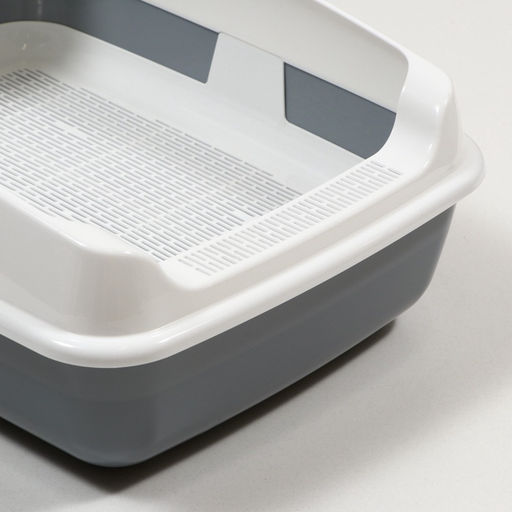 Лоток для кошек совок+ сетка 50.5×39×23 см, серый