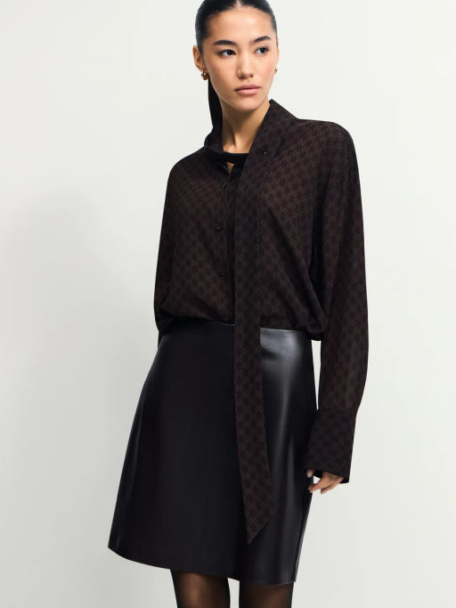 Юбка мини из искусственной кожи / Zarina