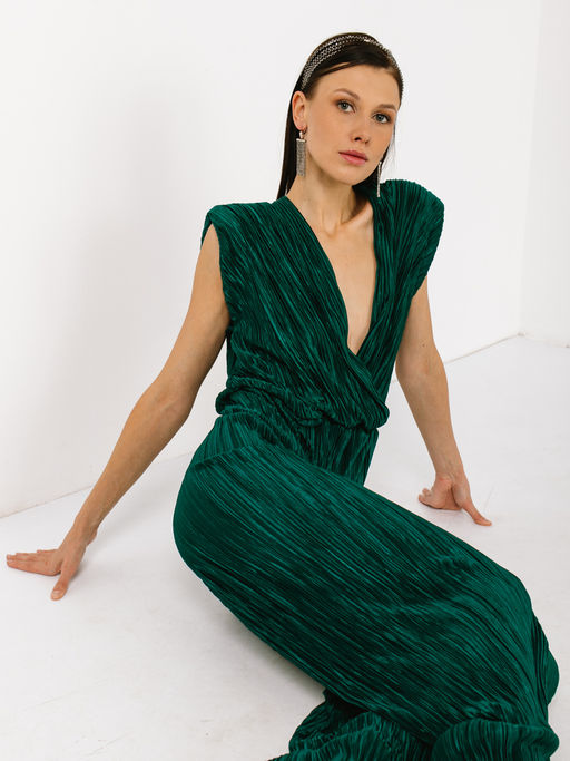 Комбинезон из жатой легкой гофрированной ткани - Tantino фото 10