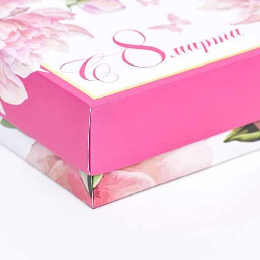 Подарочная коробка сборная Мартовские пионы 16,5 х 12,5 х 5,2 см - UPAK LAND фото 4