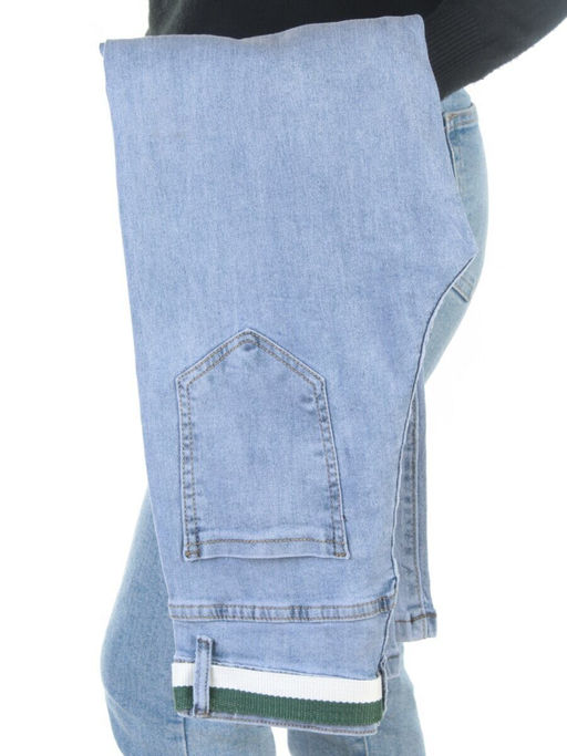 A956 LT. BLUE Джинсы-Мом женские YIYUNFENGCAI - Fashion фото 10