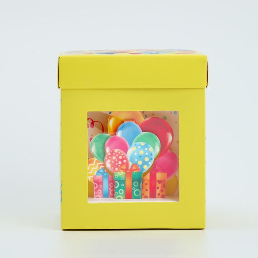 Коробка складная с 3D эффектом С Днем рождения!, 11 х 11 х 13 см