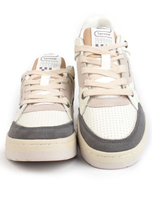 05-P232-1 DK. GRAY/BEIGE Кроссовки женские (натуральная замша, искусственная кожа)